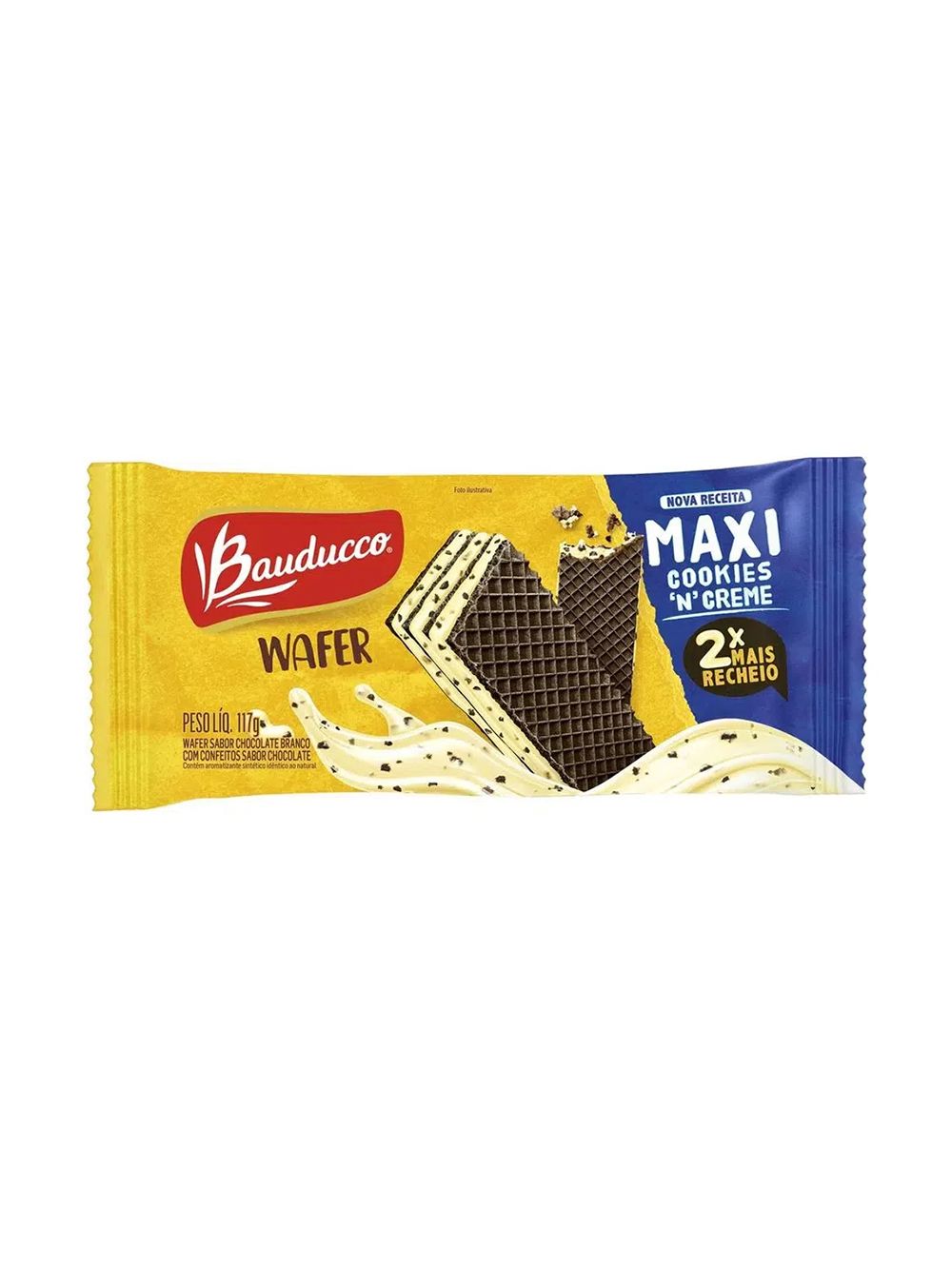 BISCOITO BAUDUCCO WAFER MAXI CHCOLATE 117G