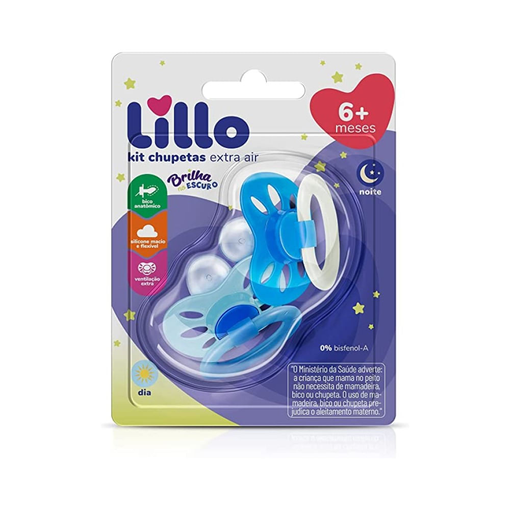 Chupeta Soft Comfort 100% Silicone Tam.2 Azul – Lillo