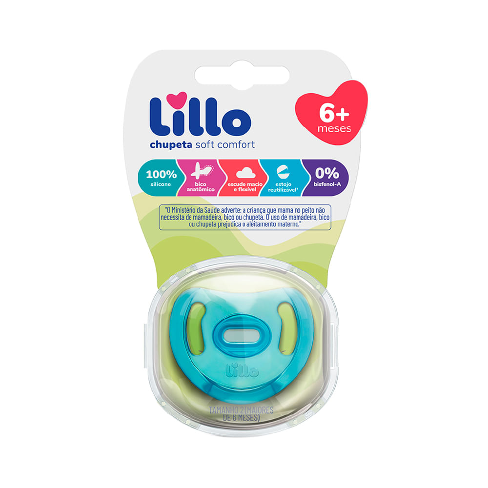 Chupeta Lillo Soft Comfort 100% Silicone Azul 630821
