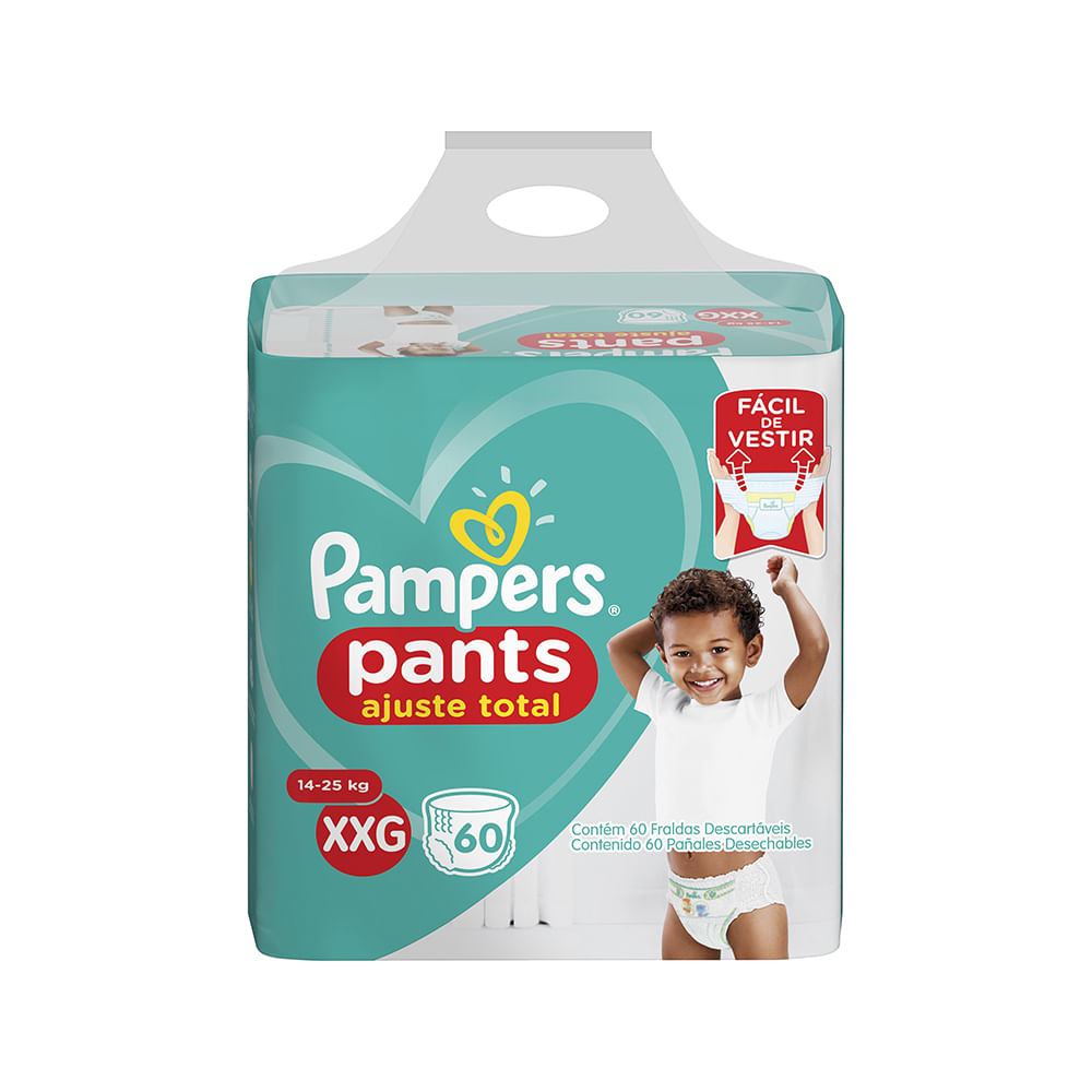 Fraldas Infantil Descartáveis Pampers Pants Ajuste Total Top