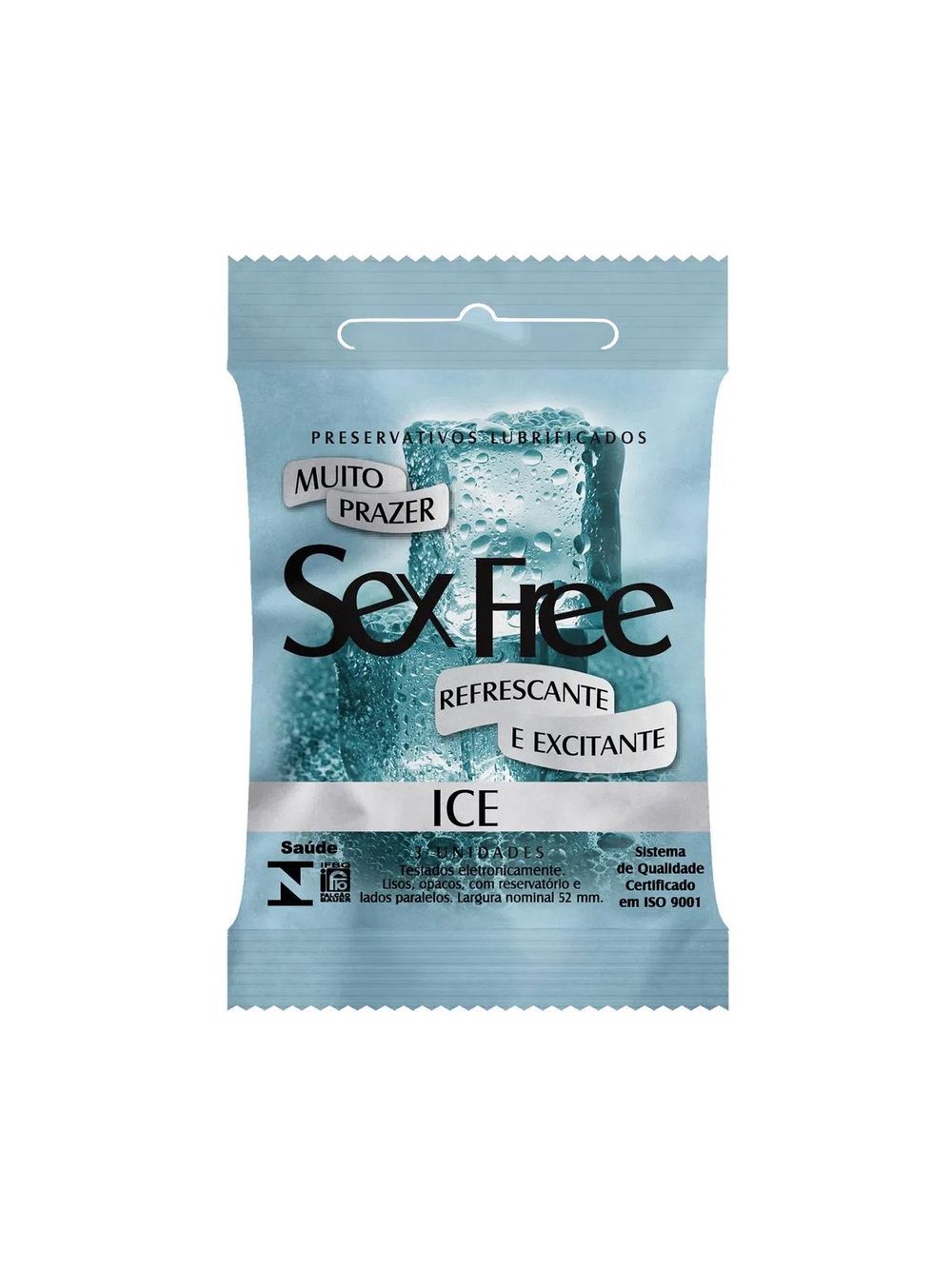 Preservativos Sex Free Ice com 3 Unidades | Santa Marta - drogariasantamarta