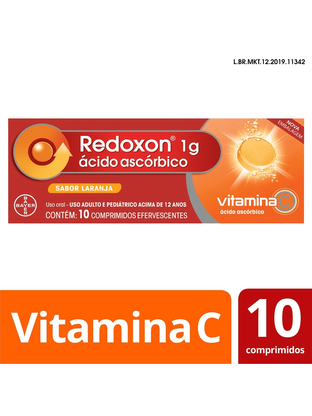 VITAMINA C REDOXON 1G COM 10 COMPRIMIDOS EFERVESCENTES